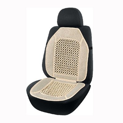 EL 100 654 / Накидка-масажер для автомобільного сидіння (кругла кісточка, льон), 47х100см, беж 1758671375 фото